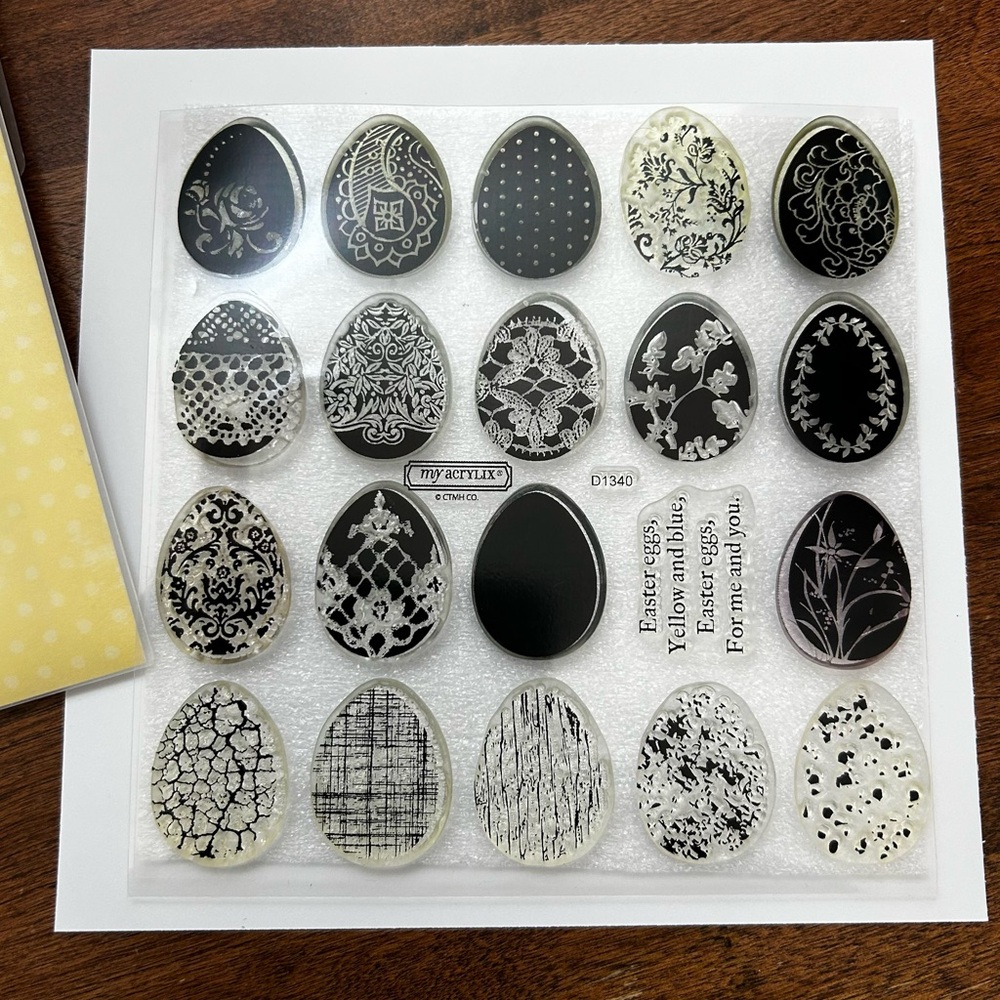 🟢 3/$25 🟢 Close to my Heart - D1340 - Easter Eggs - My Acrylix Stamp Set